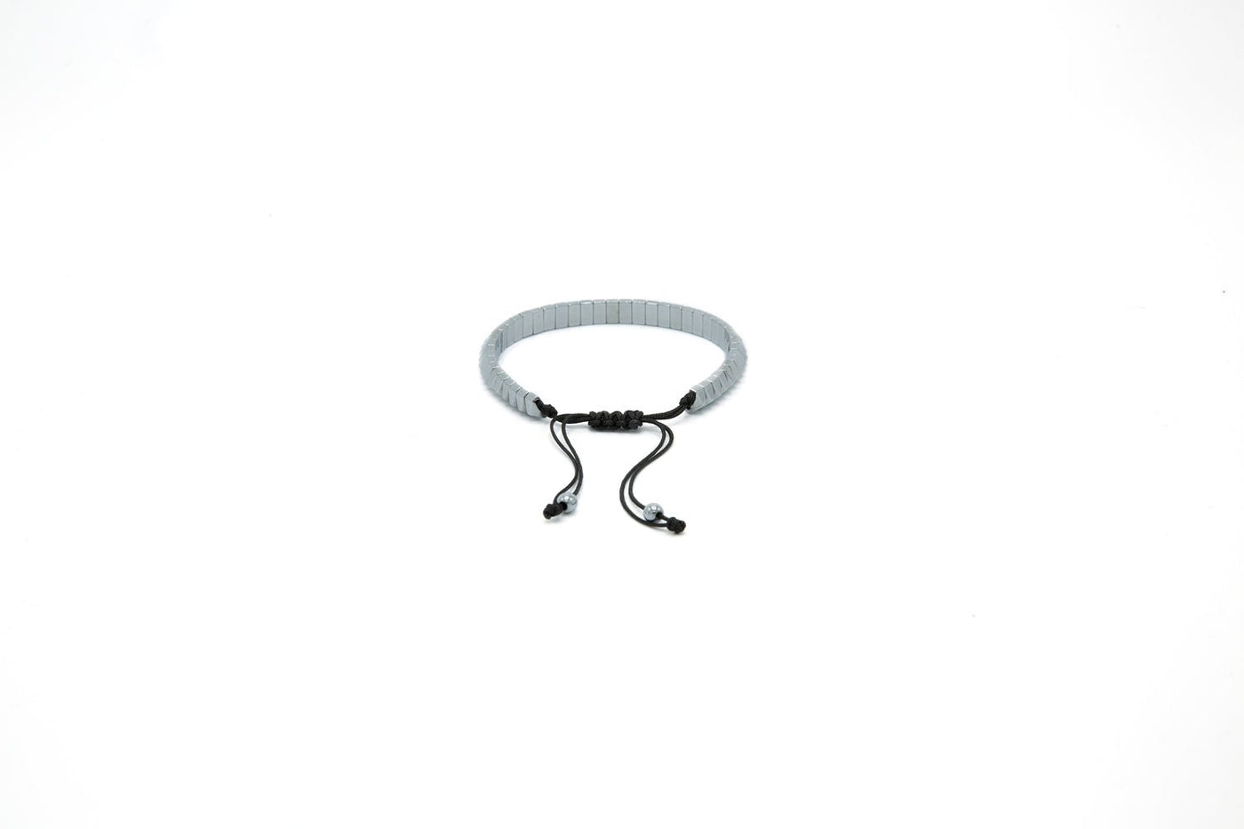 Men’s Natural Stone Beaded Bracelet, Set of 3 Bracelets with Gemstone Hematite Beaded Bracelet and Genuine Leather Bracelet - Ozzell London