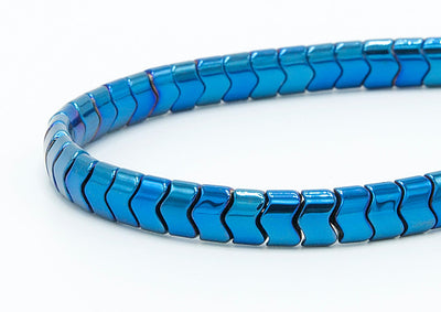 Men’s Natural Stone Beaded Bracelet, Set of 3 Bracelets with Gemstone Hematite Beaded Bracelet and Genuine Leather Bracelet - Ozzell London