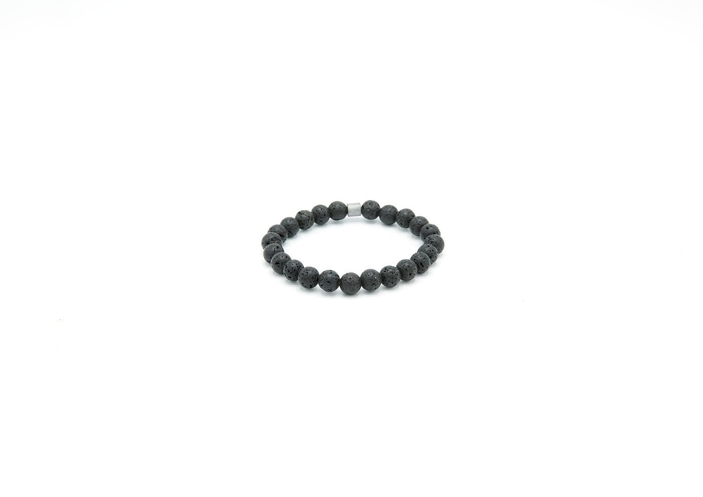 Men’s Natural Stone Beaded Bracelet, Set of 3 Bracelets with Gemstone Hematite Beaded Bracelet, Leather Bracelet, Lava Stone Bracelet - Ozzell London