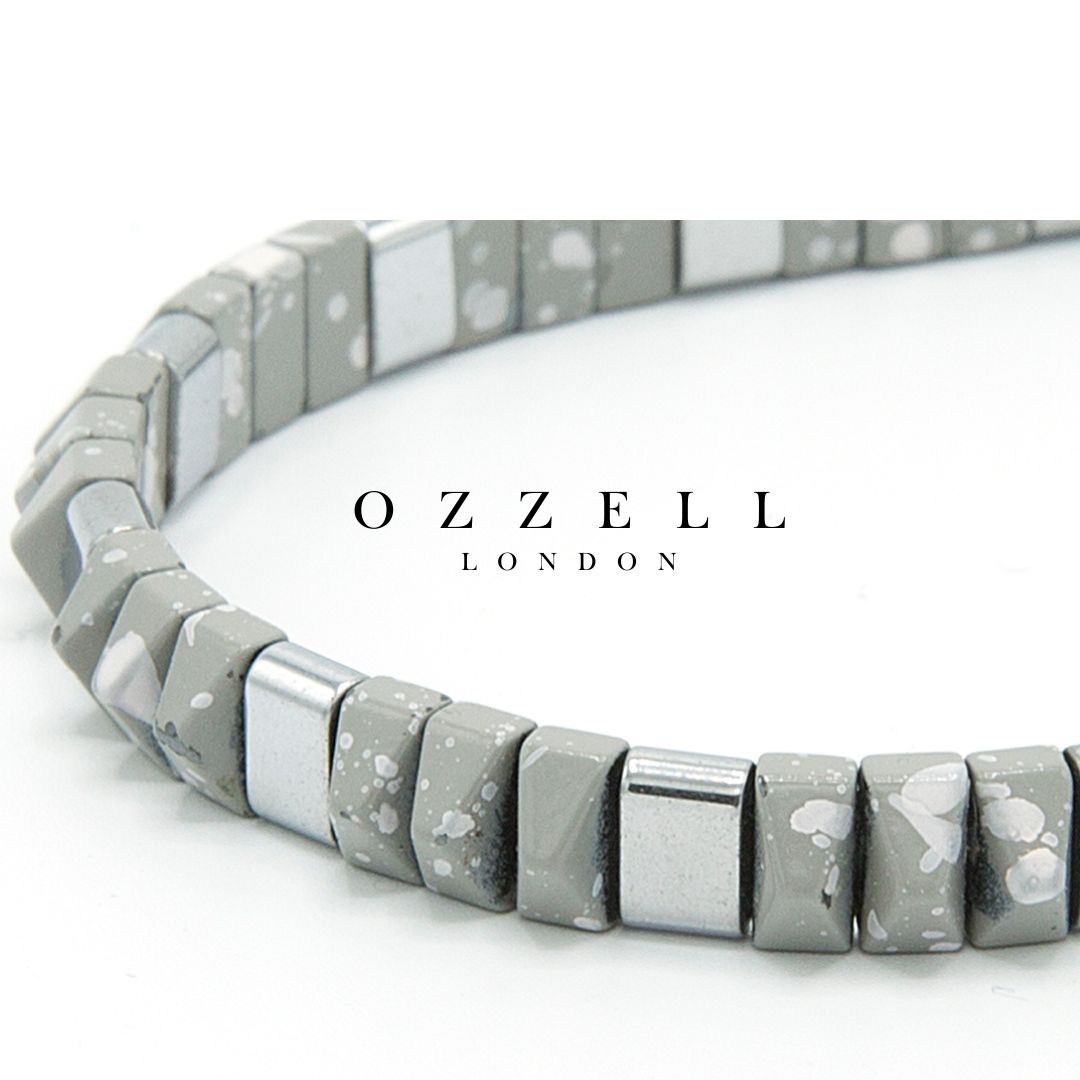 Adjustable Hematite Accent Bracelet - Ozzell London