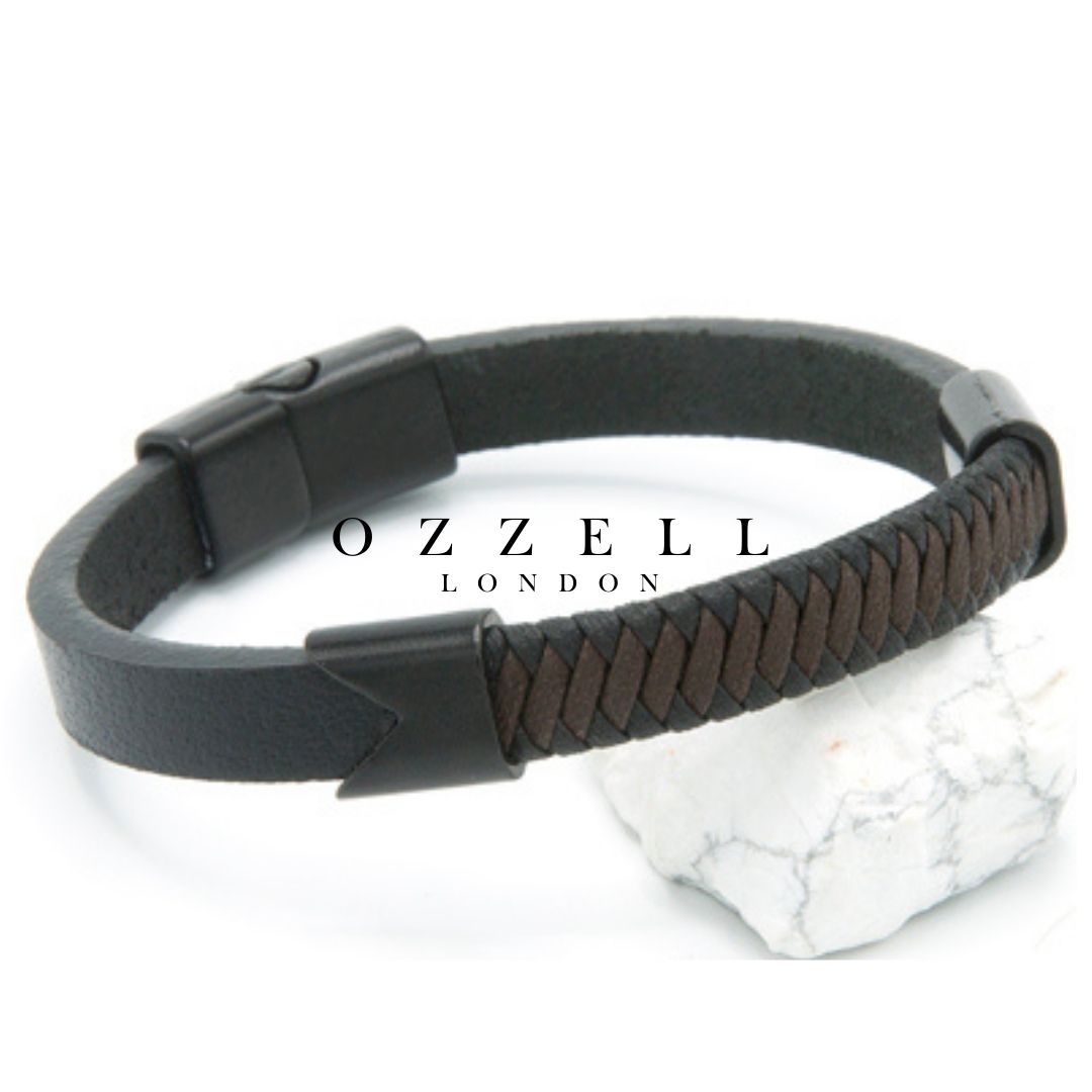 Hand-Woven Leather Charm Bracelet - Ozzell London