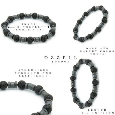 Rock Radiance Volcanic Bracelet - Ozzell London