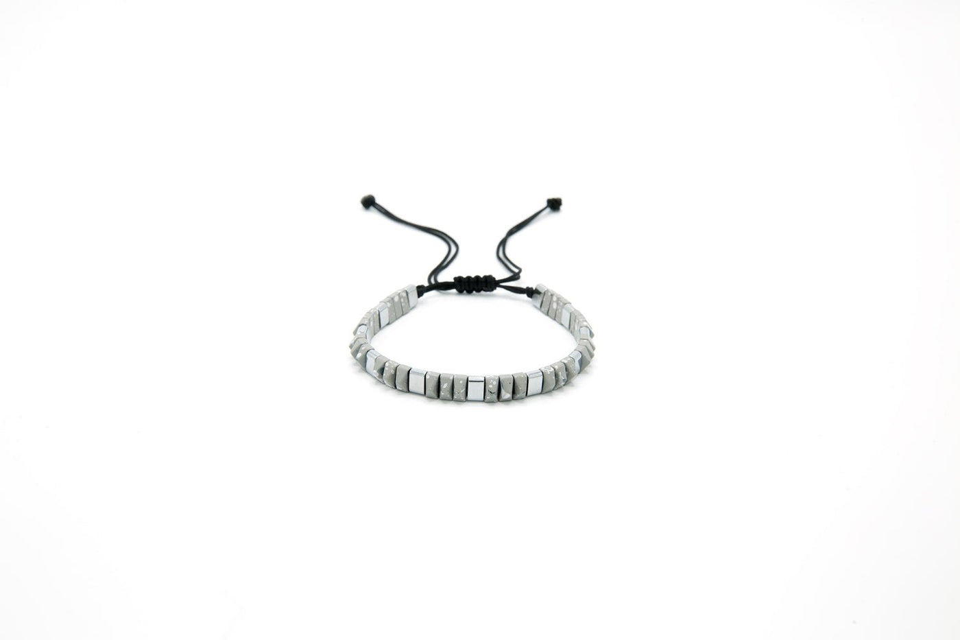 Adjustable Hematite Accent Bracelet - Ozzell London