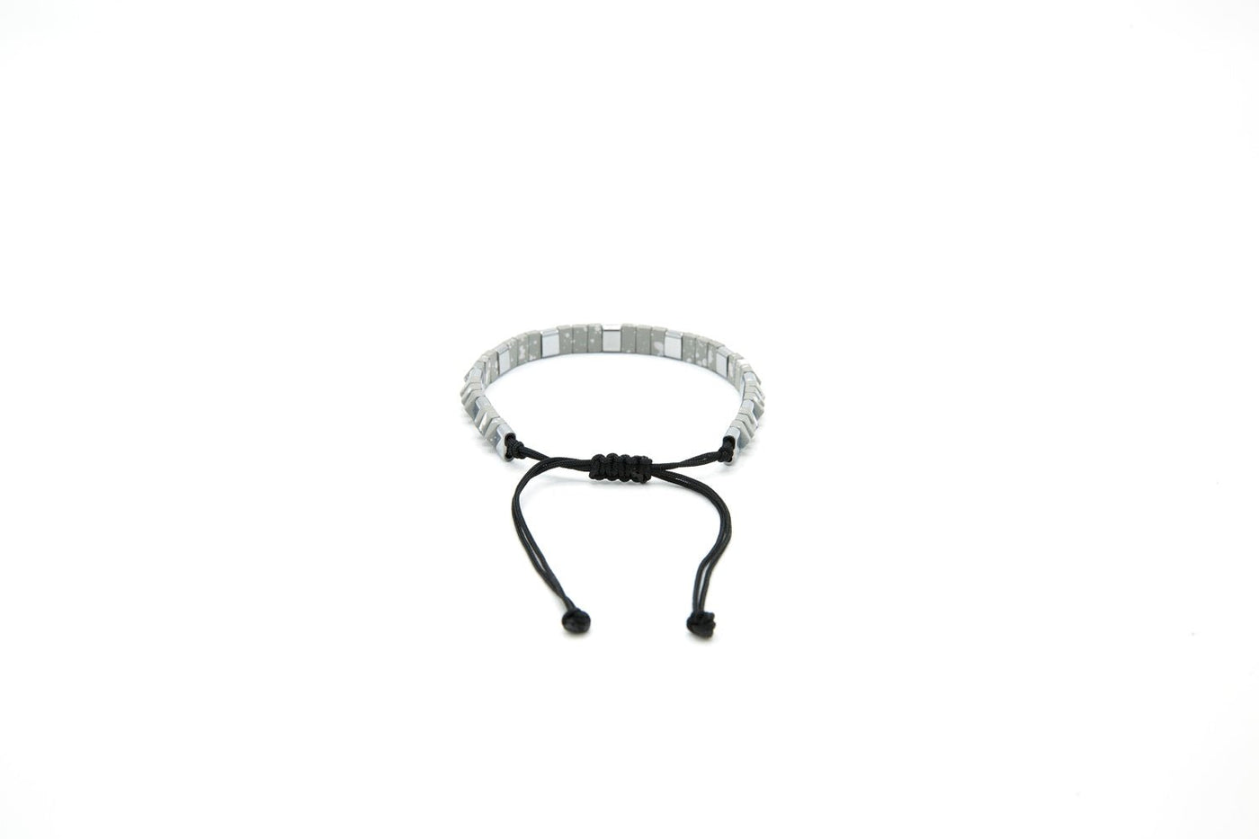 Adjustable Hematite Accent Bracelet - Ozzell London