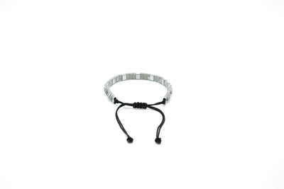 Adjustable Hematite Accent Bracelet - Ozzell London