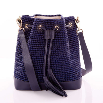 Hand Made Waxed Rope Handbag with Leather Straps - Ozzell London
