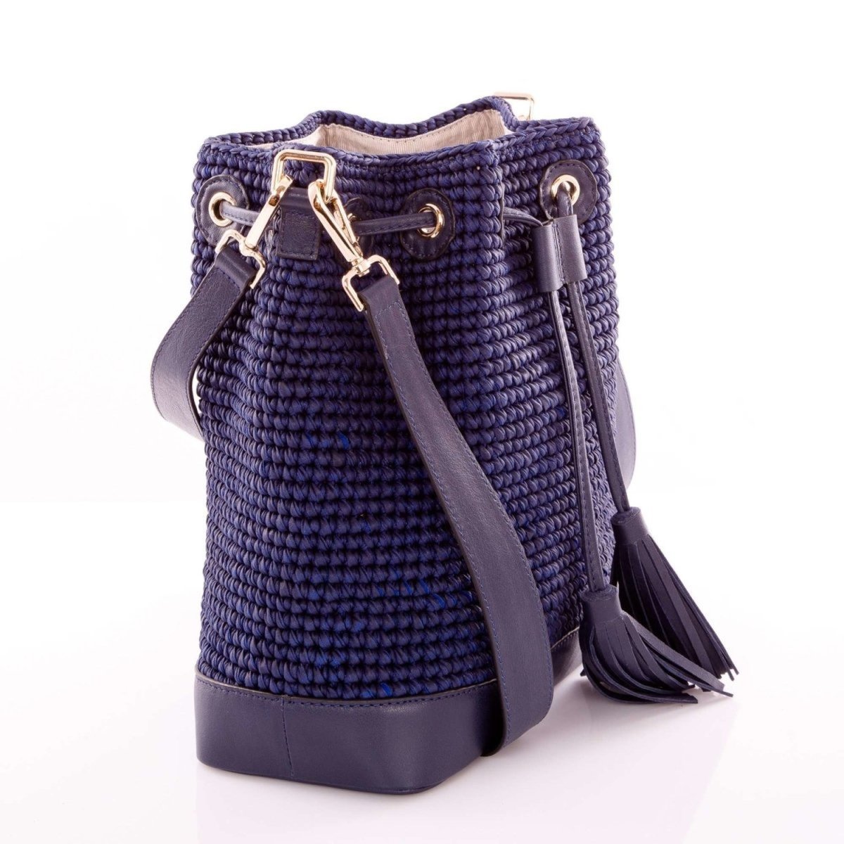 Hand Made Waxed Rope Handbag with Leather Straps - Ozzell London