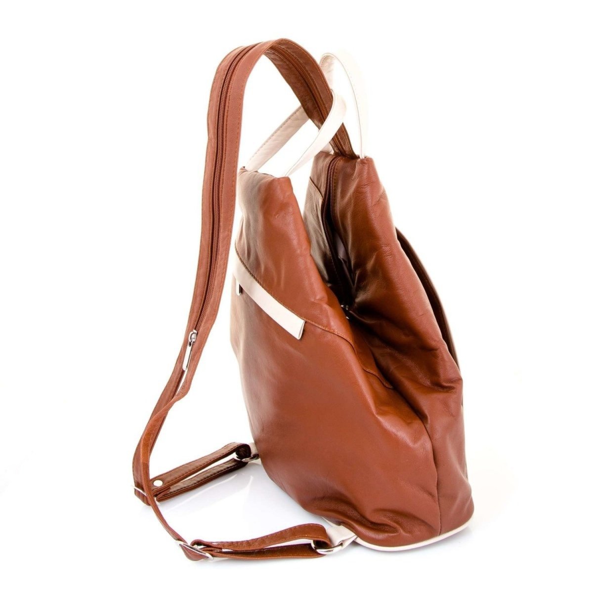 Hove Two Colour Soft Leather Backpack - Ozzell London