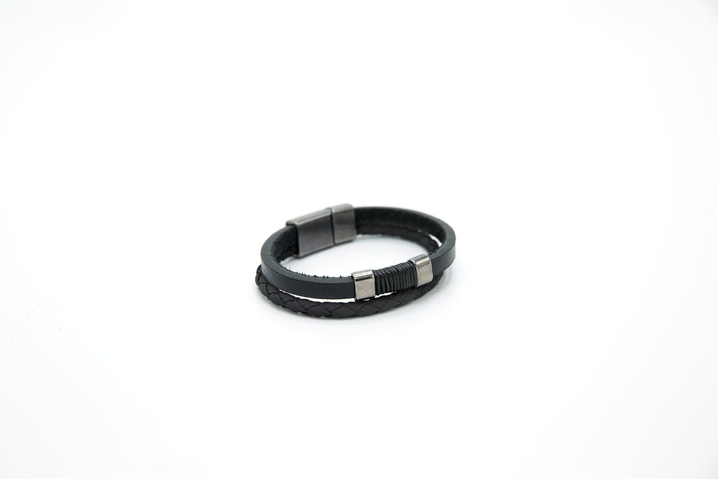 Men's Braided Rope Leather Bracelet - Ozzell London