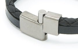 Men's Braided Rope Leather Bracelet - Ozzell London