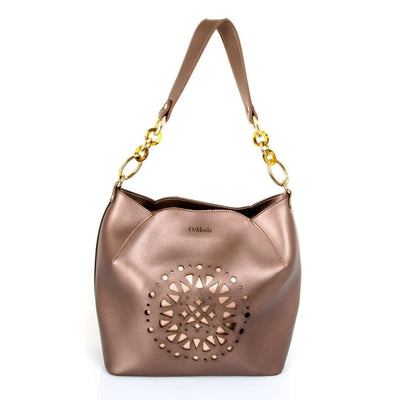 Shiny Copper Shoulder Handbag - Ozzell London