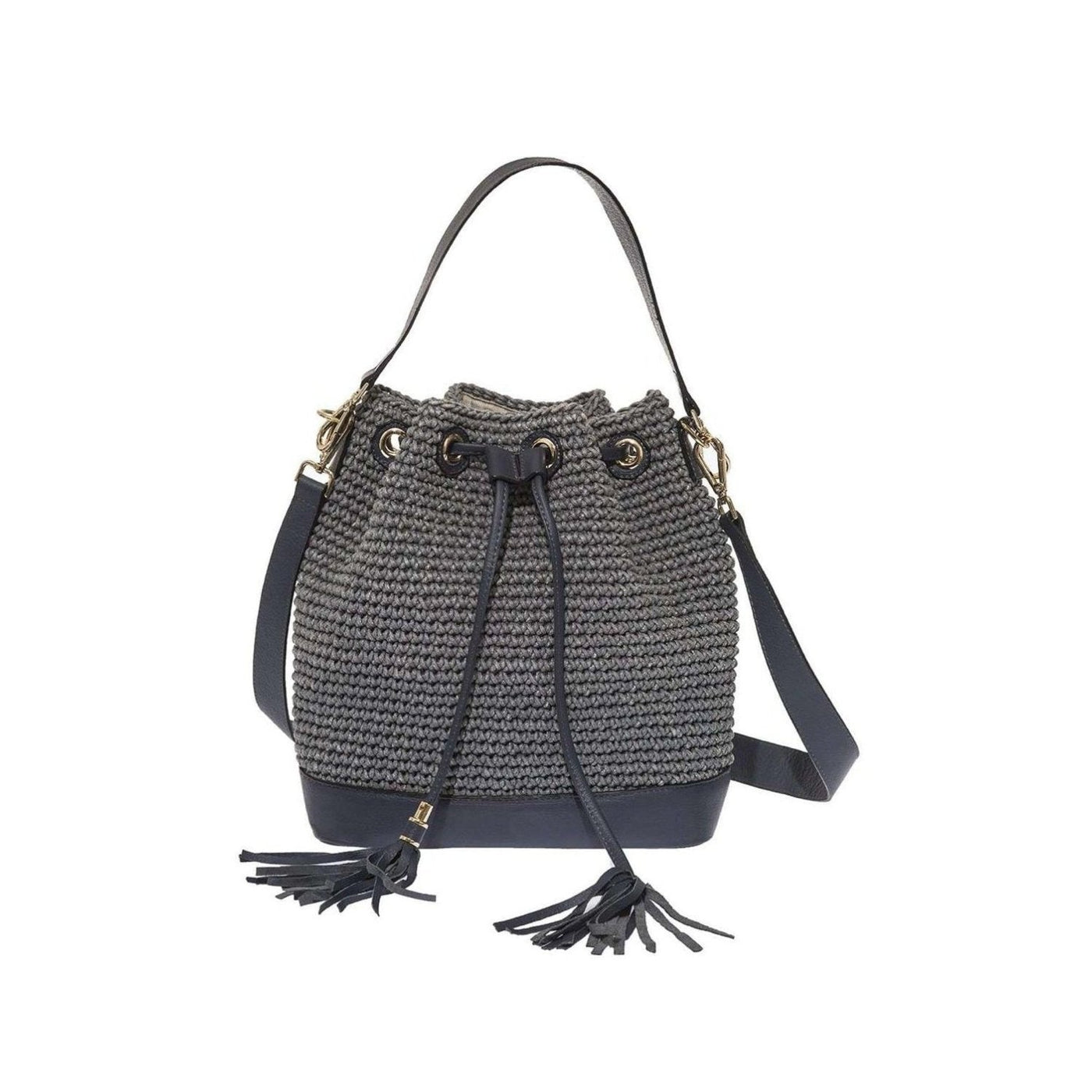 Shoulder Bag / Handbag Handmade Waxed Rope with Leather Straps - Ozzell London