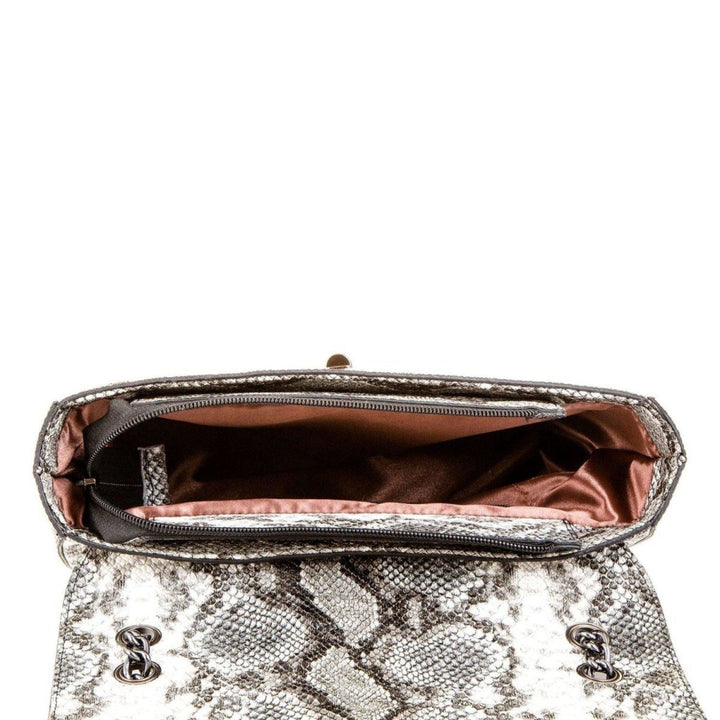LONI Women's Faux Snakeskin Crossbody Bag - Adjustable Strap, Medium Size (9x10x2 In) - View #10