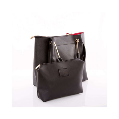 Stylish Faux Leather Hand and Shoulder Bag - Ozzell London