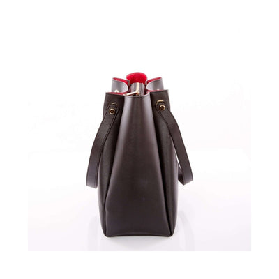 Stylish Faux Leather Hand and Shoulder Bag - Ozzell London